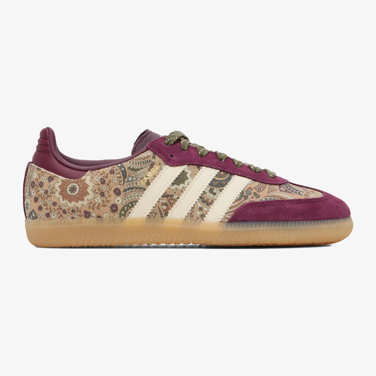 adidas Originals Burgundy & Beige Samba OG Liberty London Sneakers — Бордовый