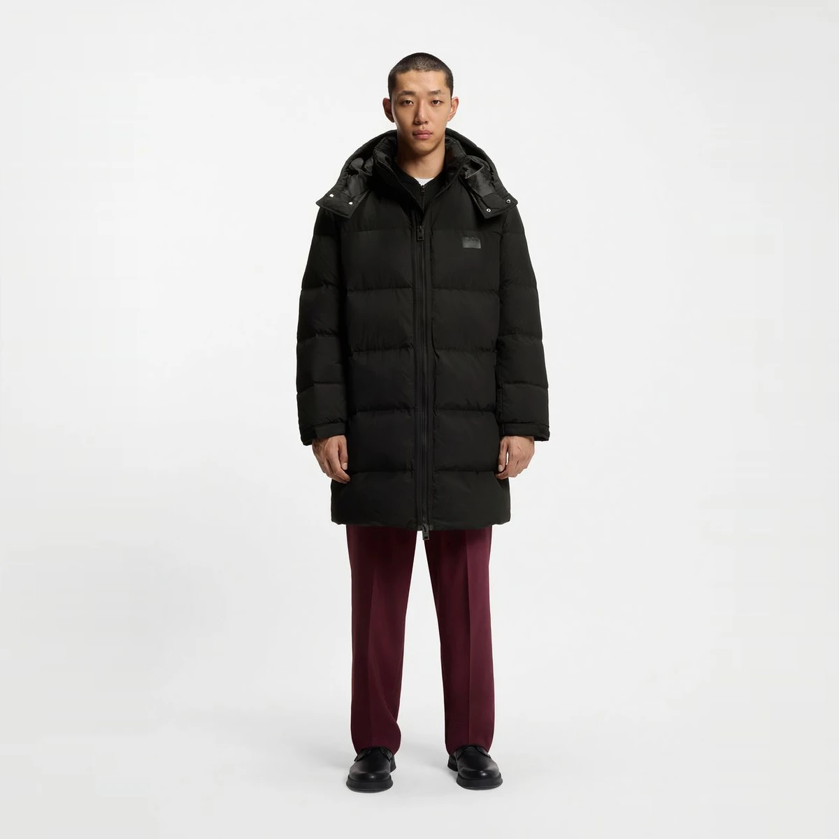 HUGO Magnuso Regular Fit Padded Coat in Black