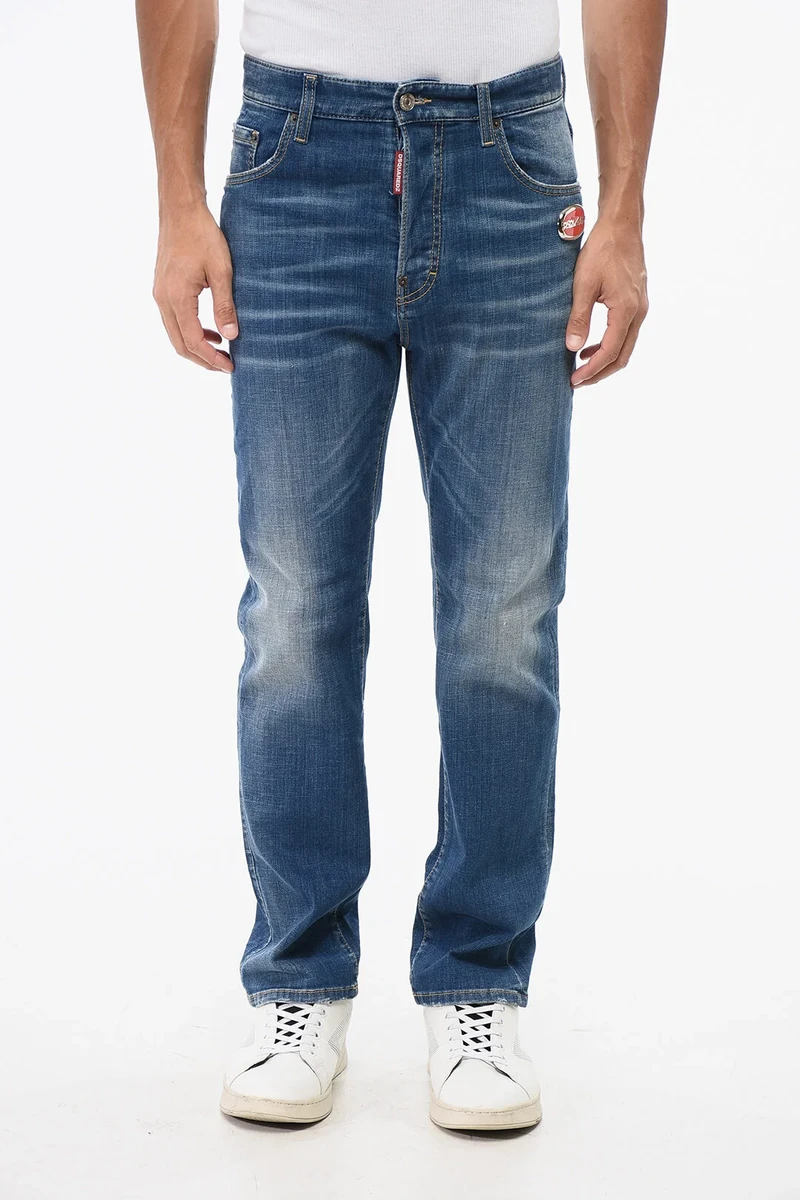 Dsquared2 642 Fit Delavé Denim Jeans 19cm in Blue