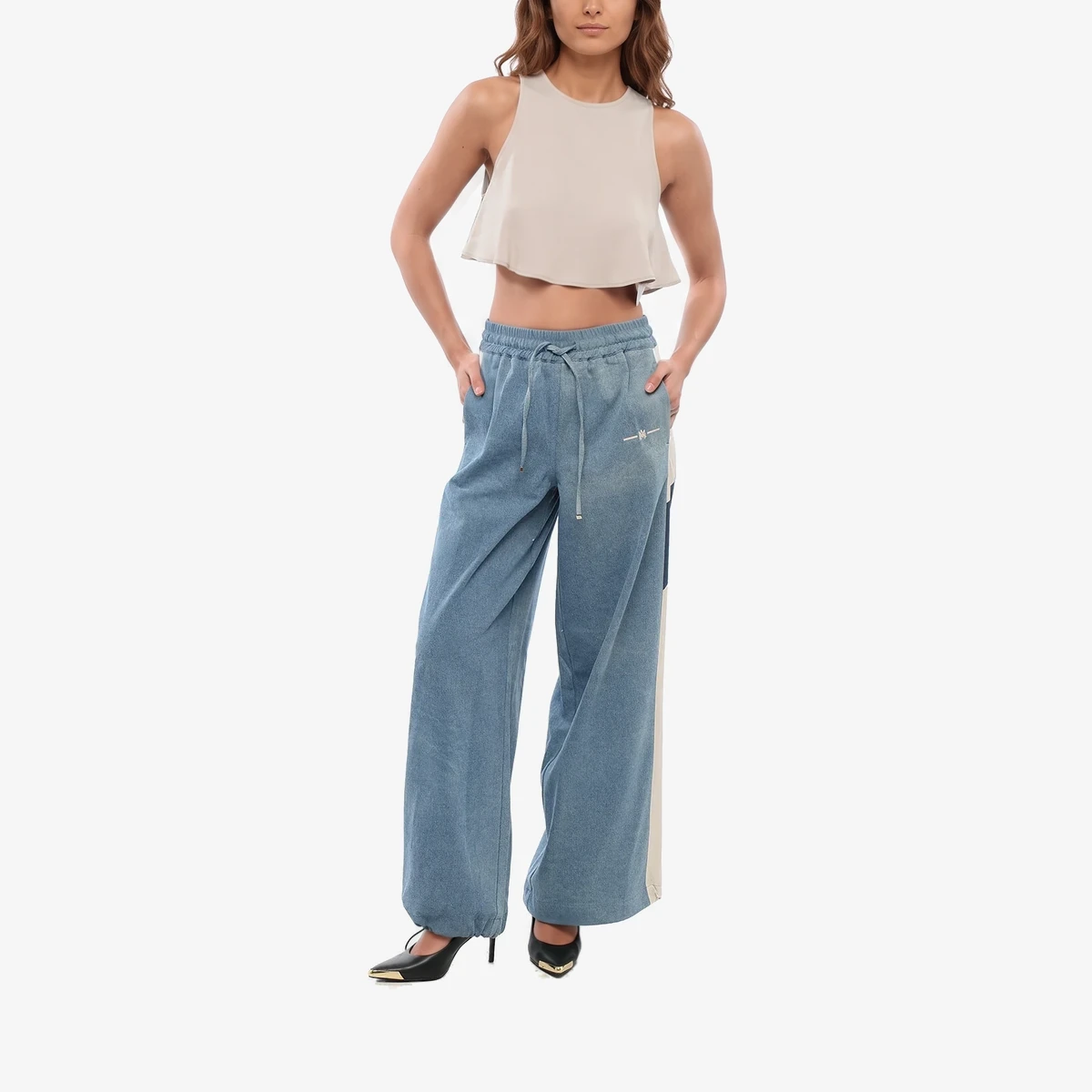 Flared Crop Top ხედი 3