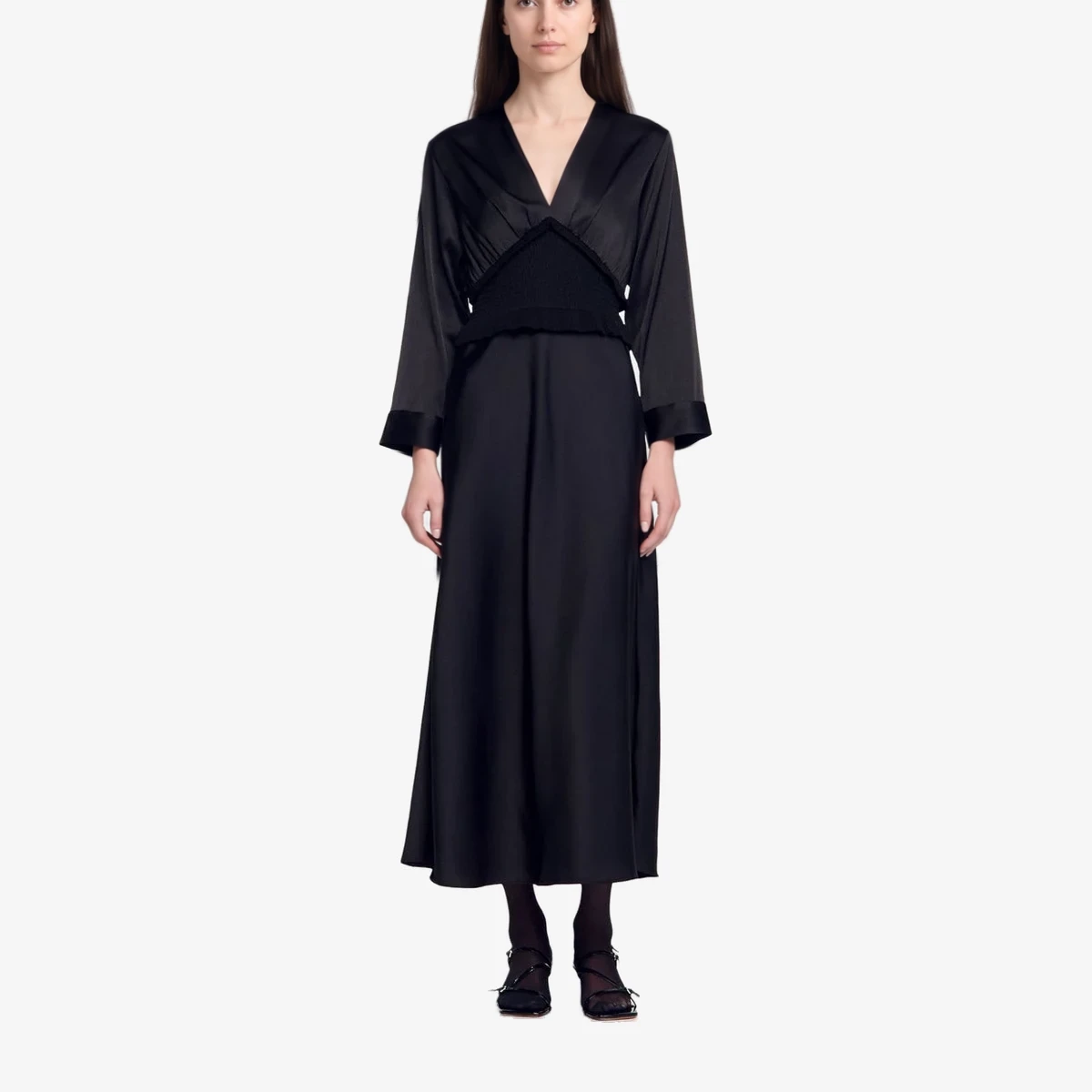 Sandro Midi dress H24Mahaut in Black