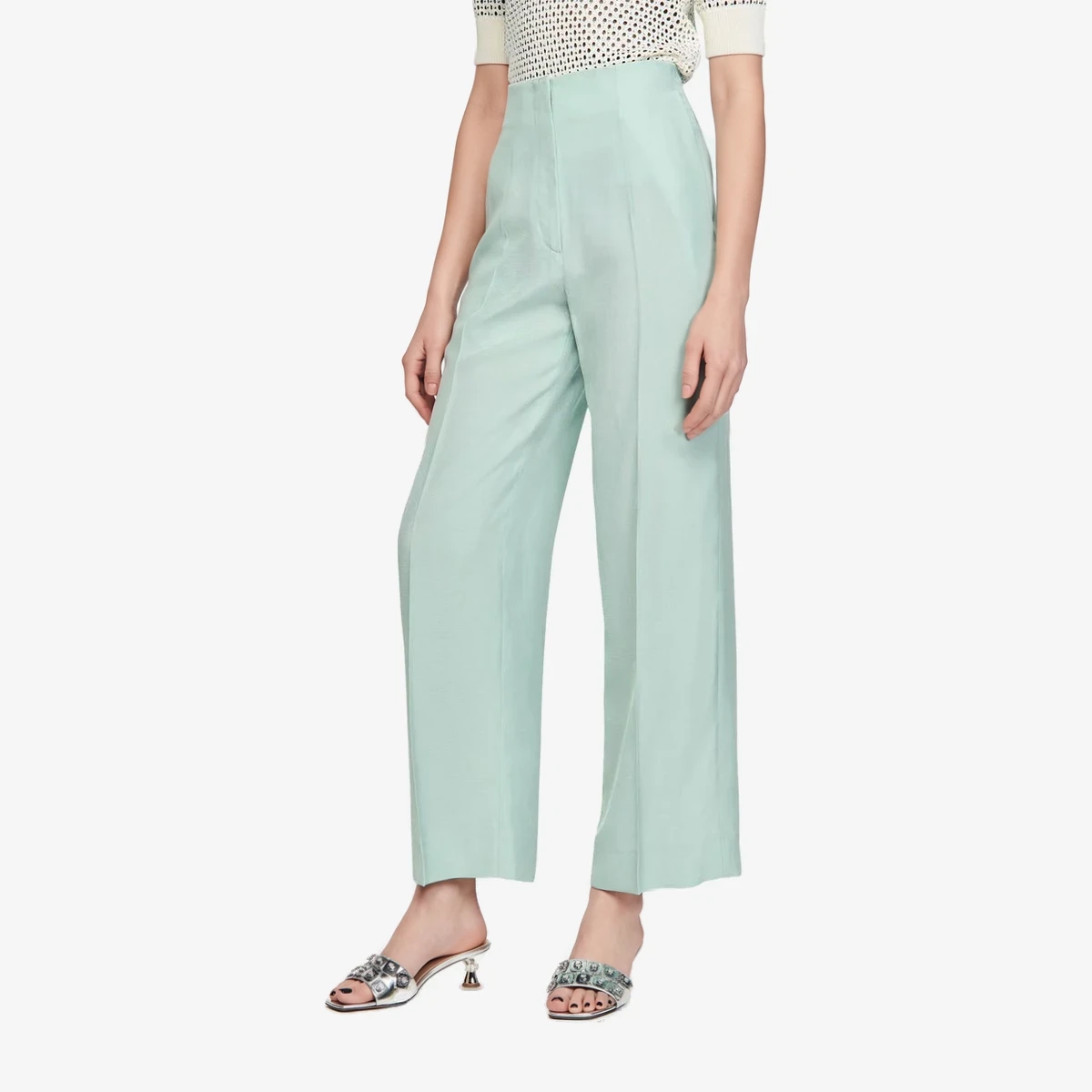 Sandro Wide-leg trousers Rivier in Green