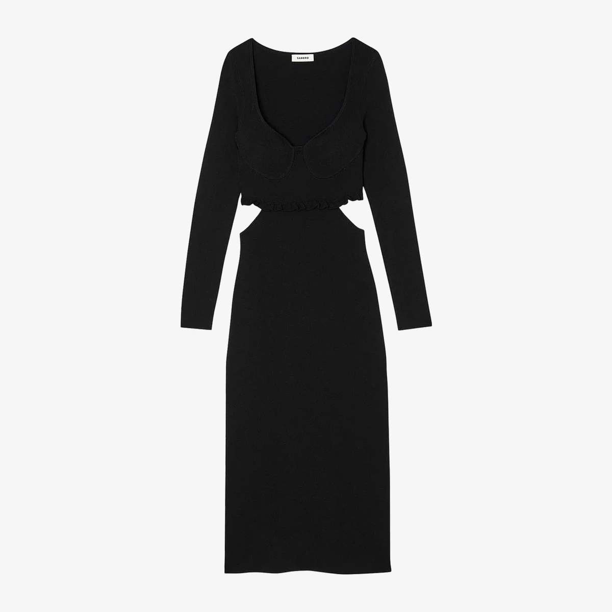 Sandro Knitted dress E24Tara in Black