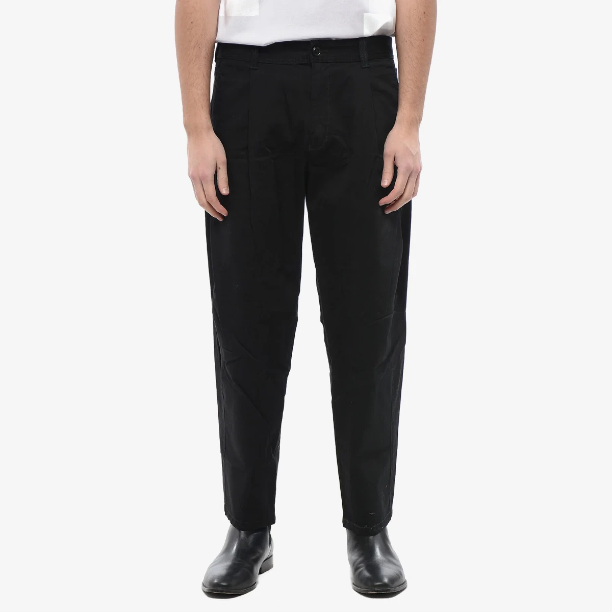 Diesel RED TAG Carrot Fit Pants P-ARTHUR Single Pleat in Black
