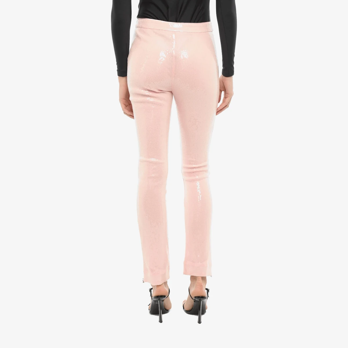 Bootcut Pants with Sequins and Ankle Zip вид 2