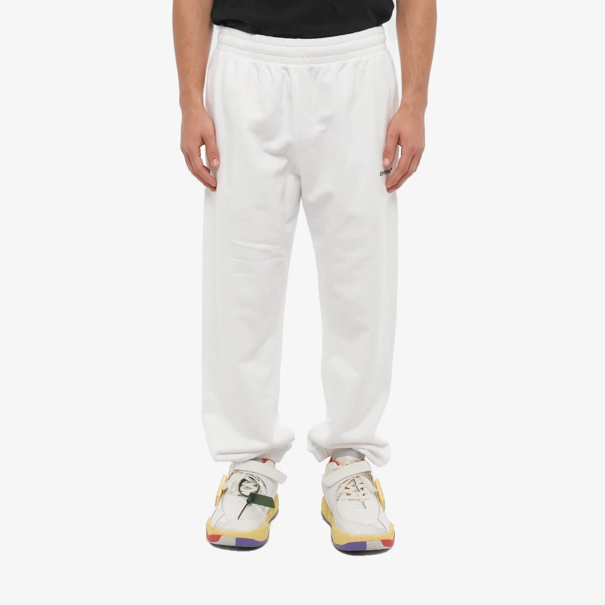 Off-White SEASONAL Brushed Cotton Joggers With Contrast Details in White