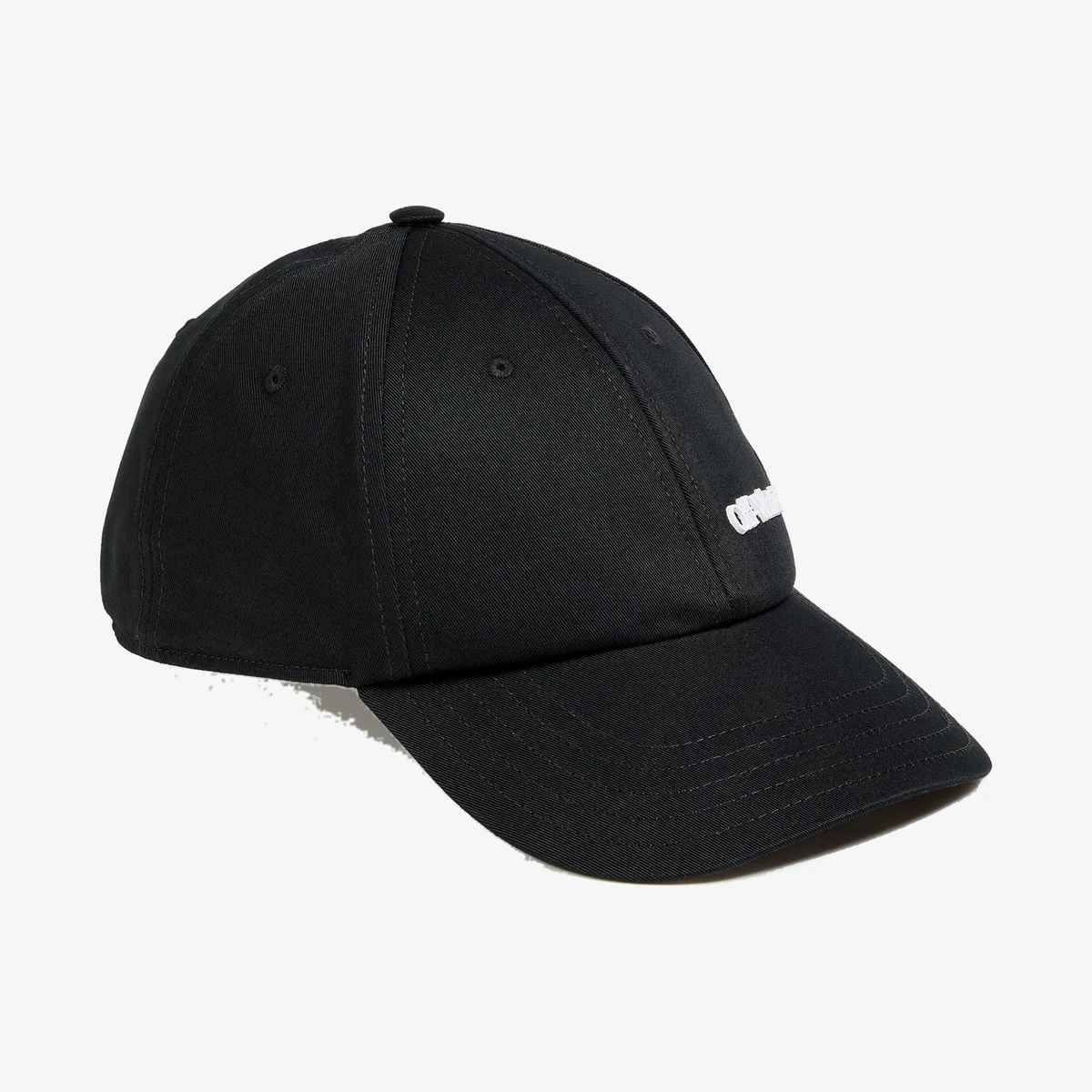 Off-White Appliquéd cotton-gabardine baseball cap in Black