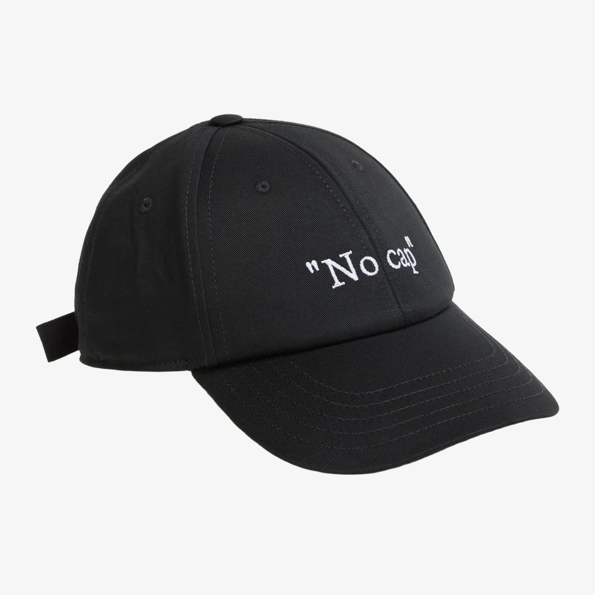 Off-White Embroidered cotton-gabardine baseball cap in Black