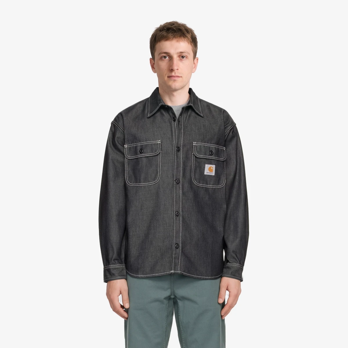 Carhartt WIP Black Tigan Denim Overshirt in Black