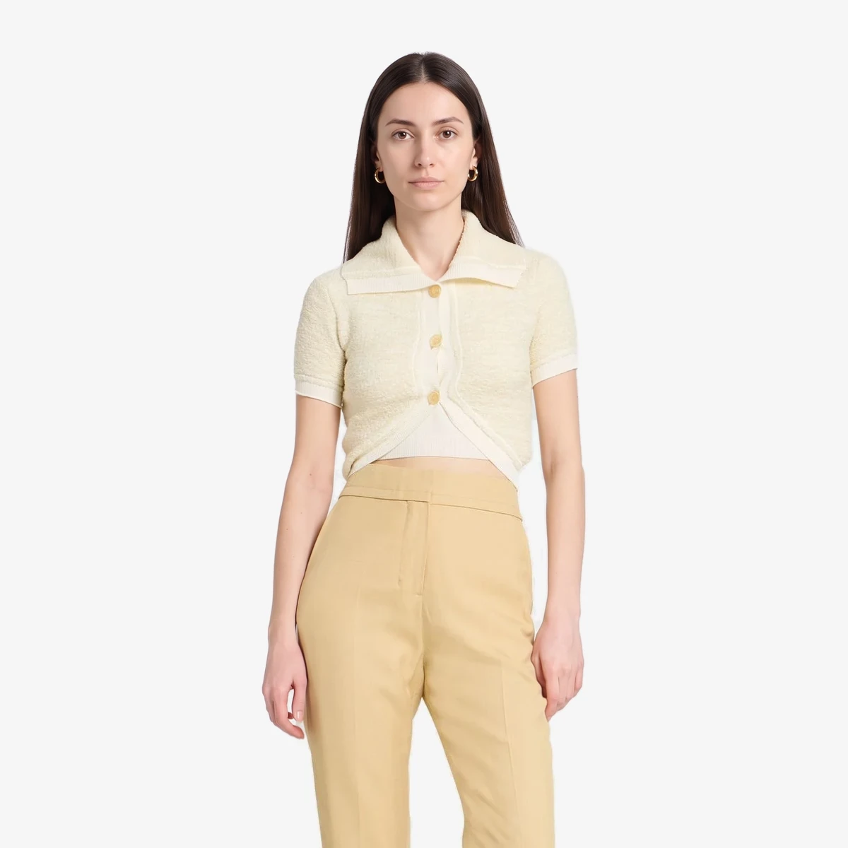 Jacquemus Wool-blend cardigan Campana in Off-White