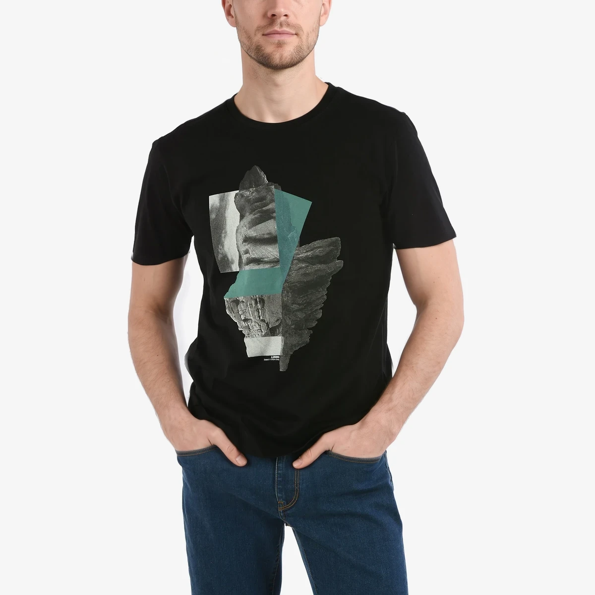 Ermenegildo Zegna ZZEGNA Crewneck Printed T-Shirt in Black