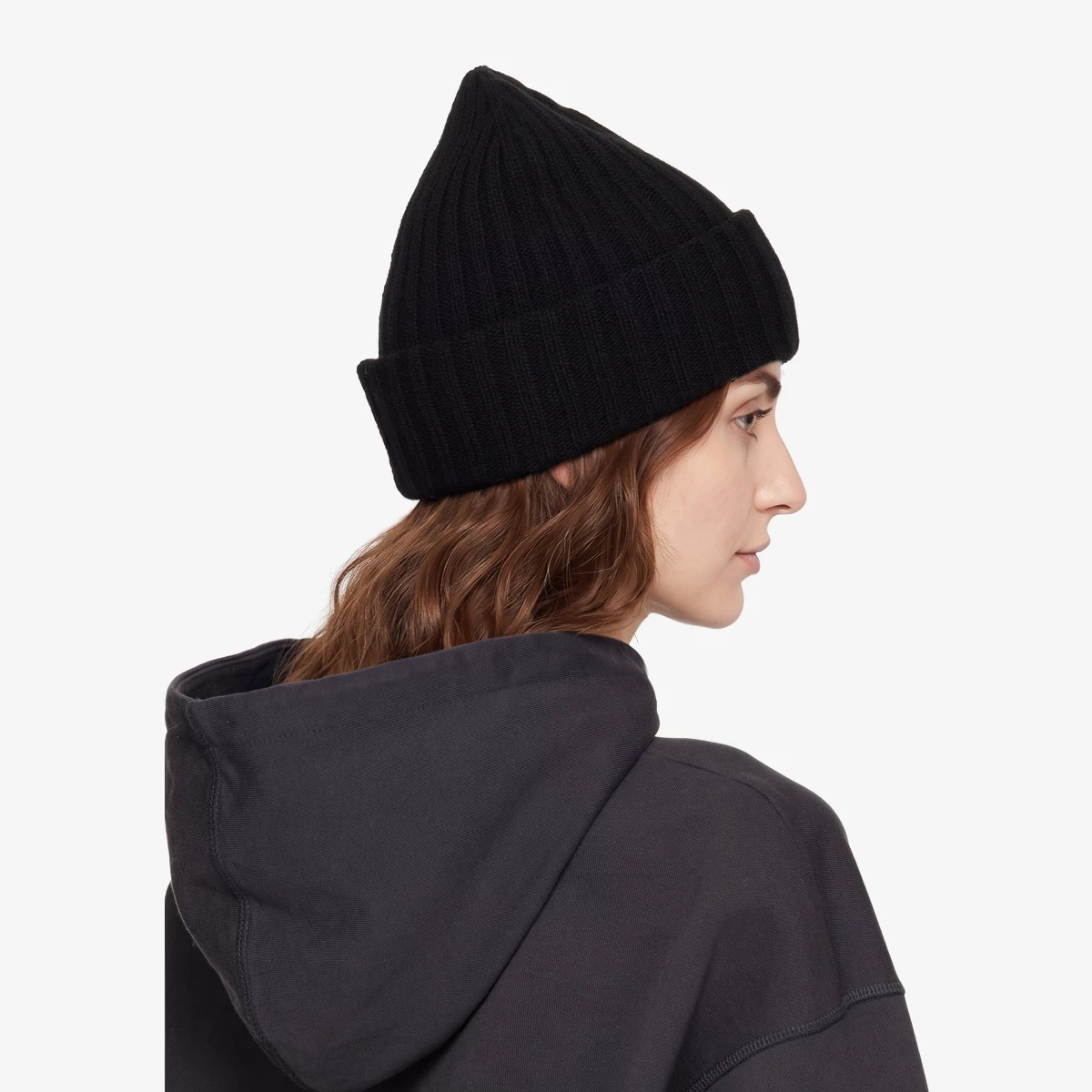 Black Wool Knit Beanie вид 2