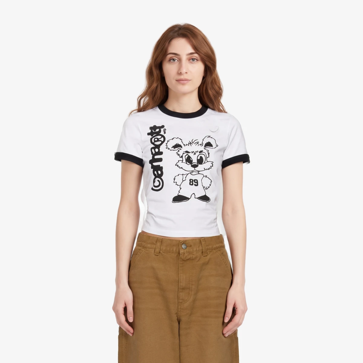 Carhartt WIP White IP Ringer T-shirt in White