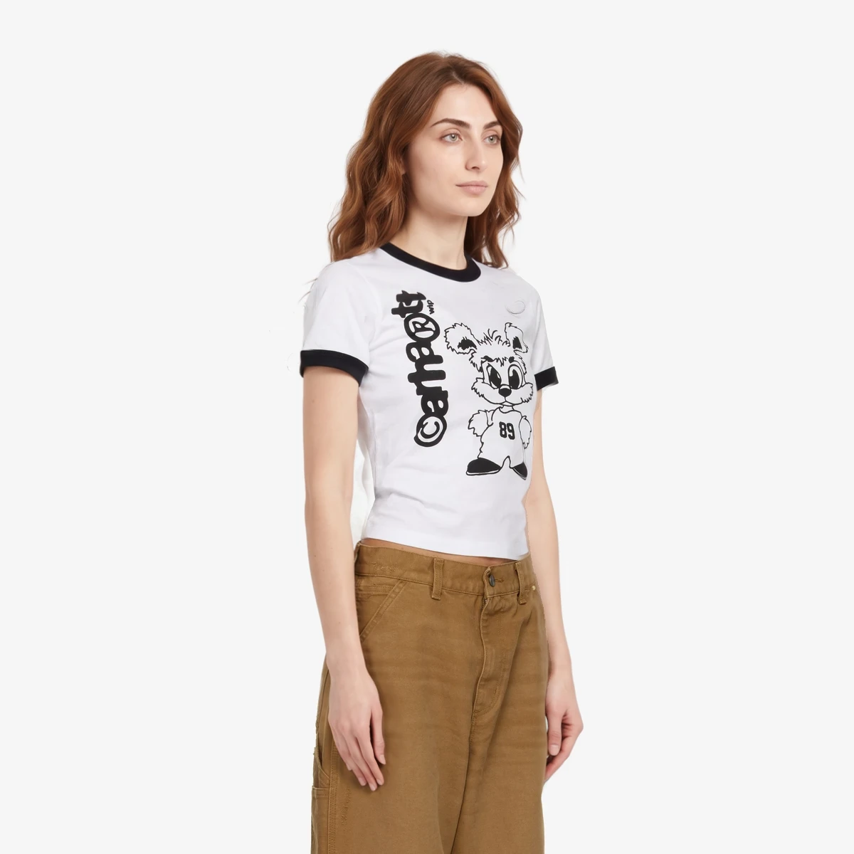 White IP Ringer T-shirt ხედი 2