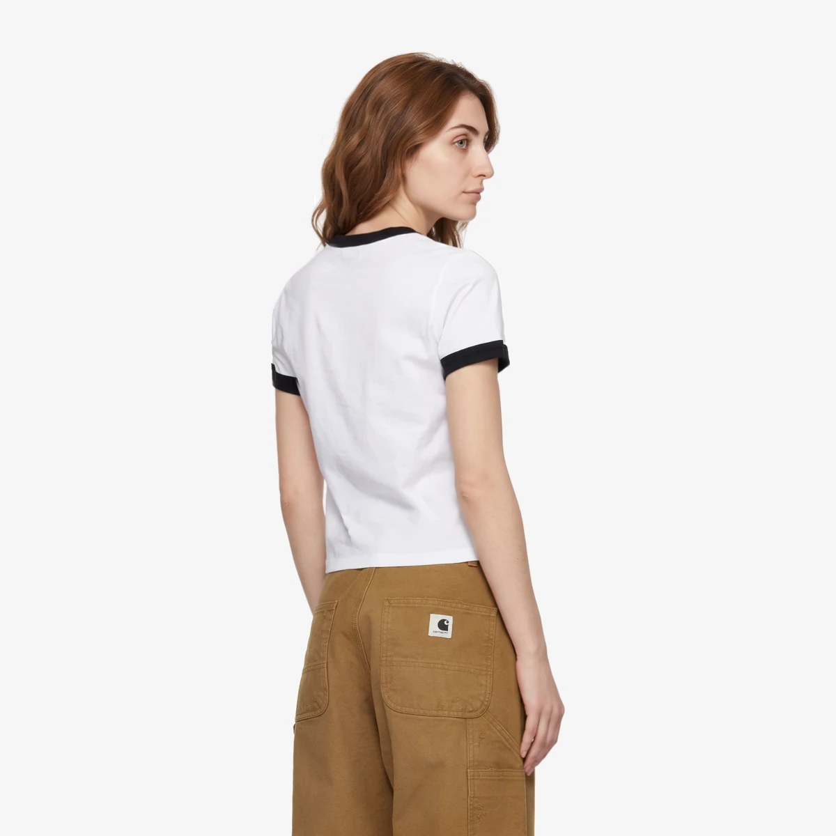 White IP Ringer T-shirt ხედი 3