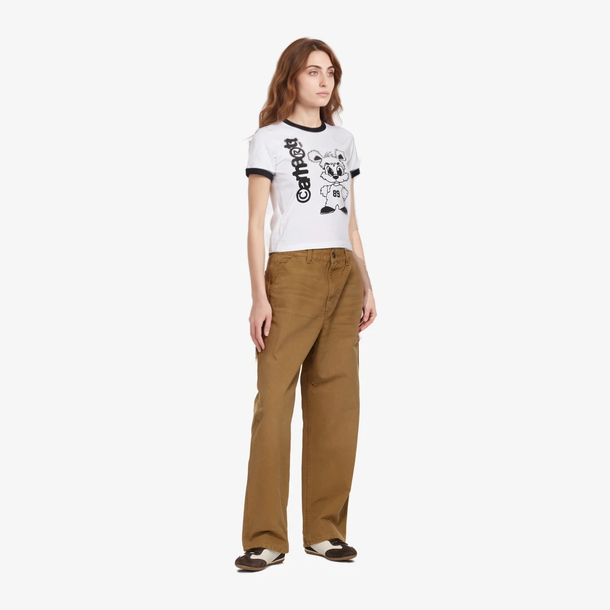 White IP Ringer T-shirt ხედი 4