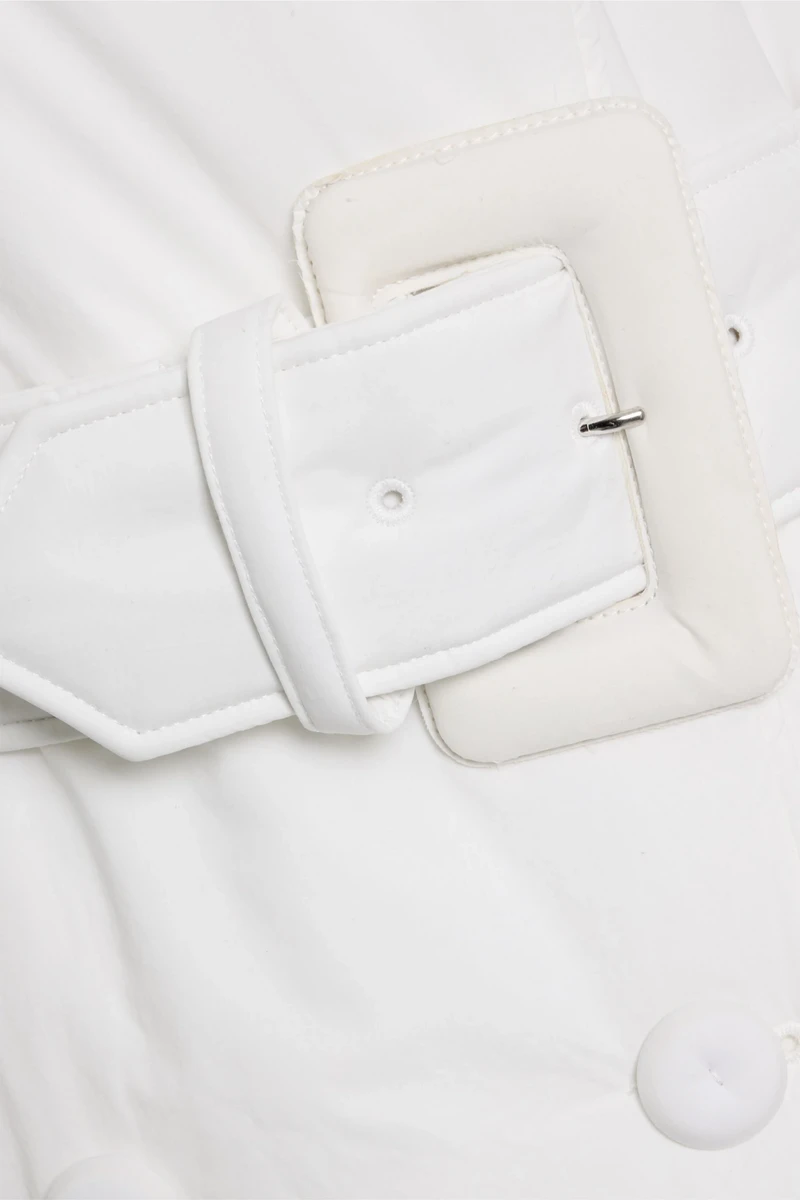 Double-Breasted Padded Cotton Trench Coat вид 4