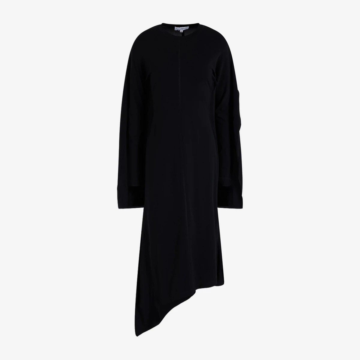 JW Anderson Asymmetric Stretch-Jersey Midi Dress in Black