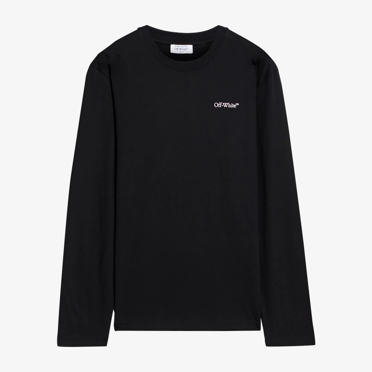 Off-White Printed Cotton-Jersey Long-Sleeve T-Shirt in Black