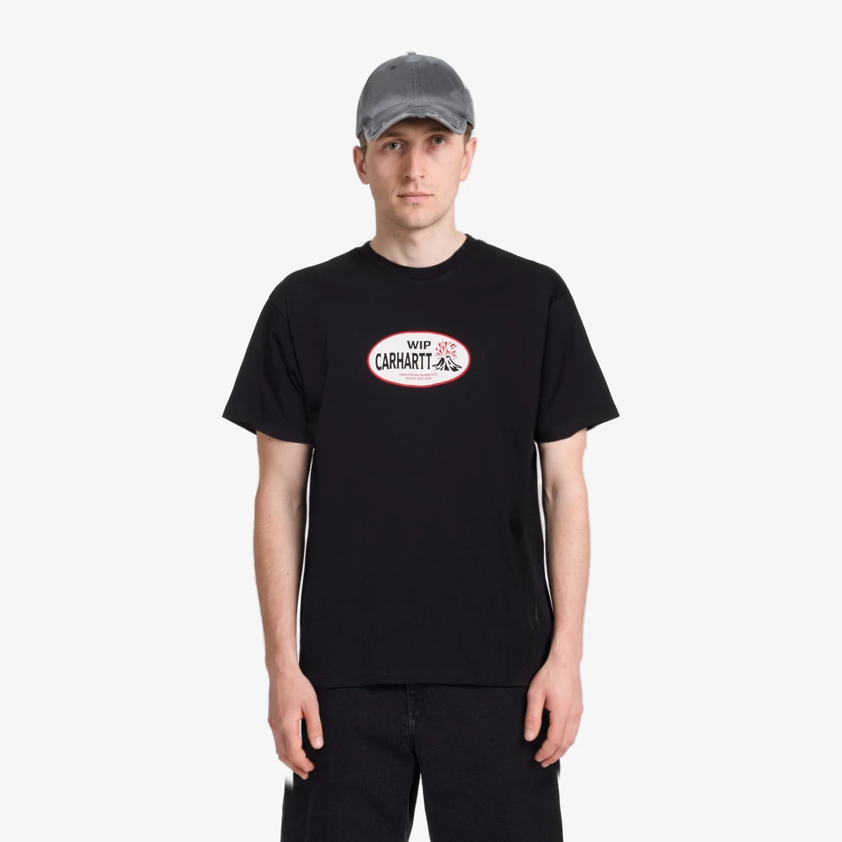 Carhartt WIP Black S/S Harlequin BBQ T-shirt in Black
