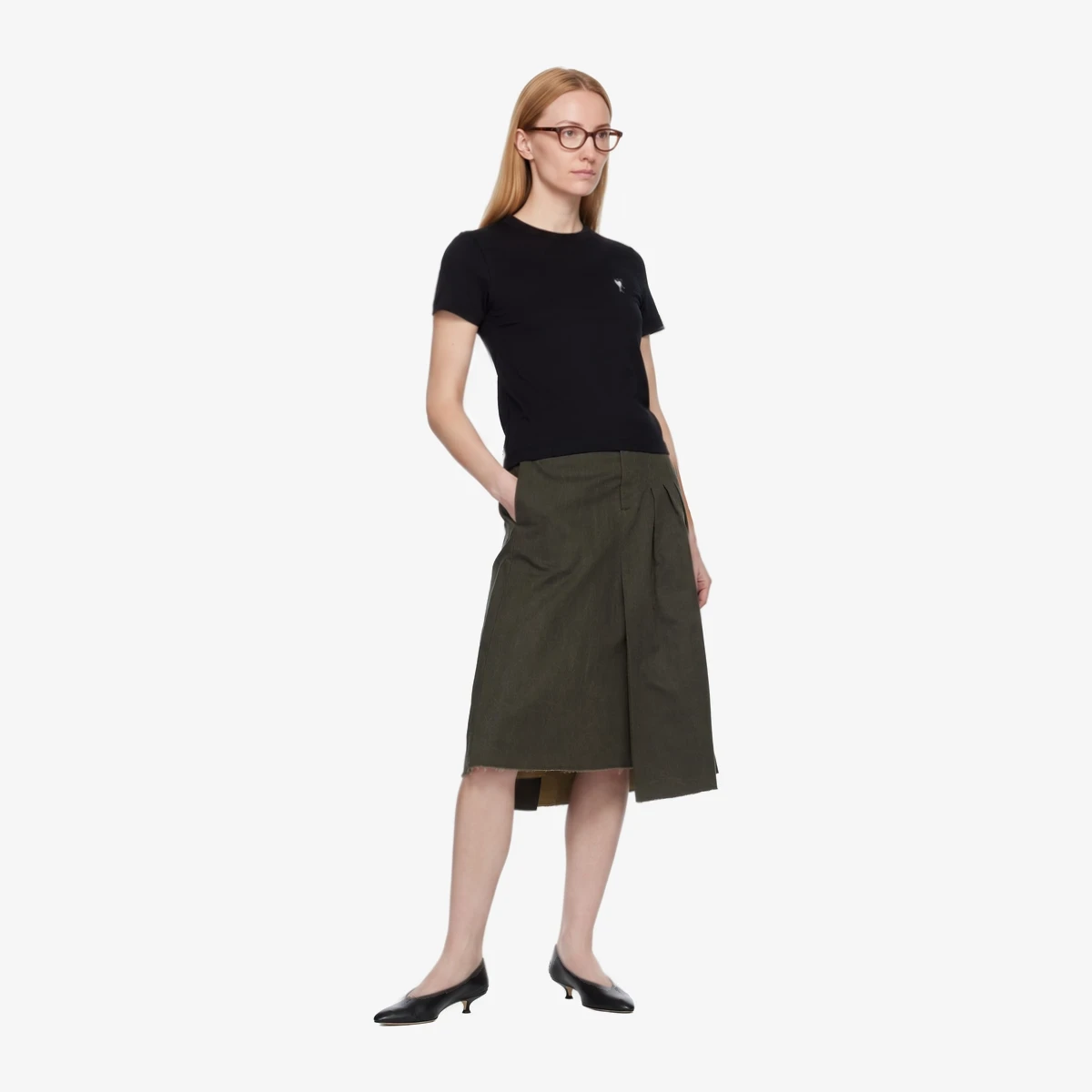 Black Ami de Coeur Cropped T-shirt вид 2