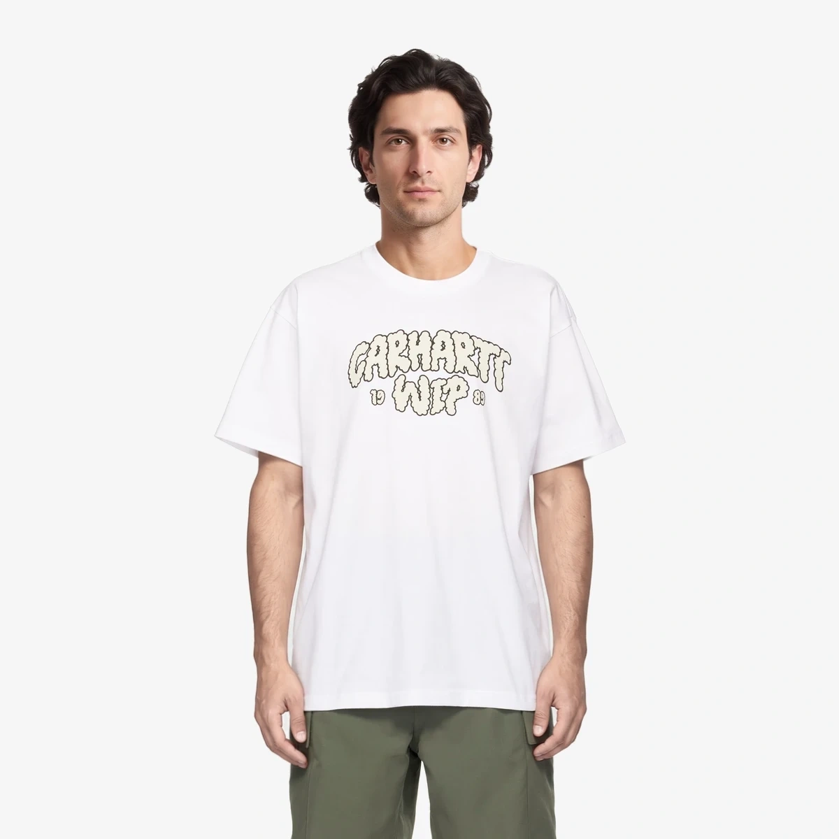 Carhartt WIP White Cloud Script T-shirt in White