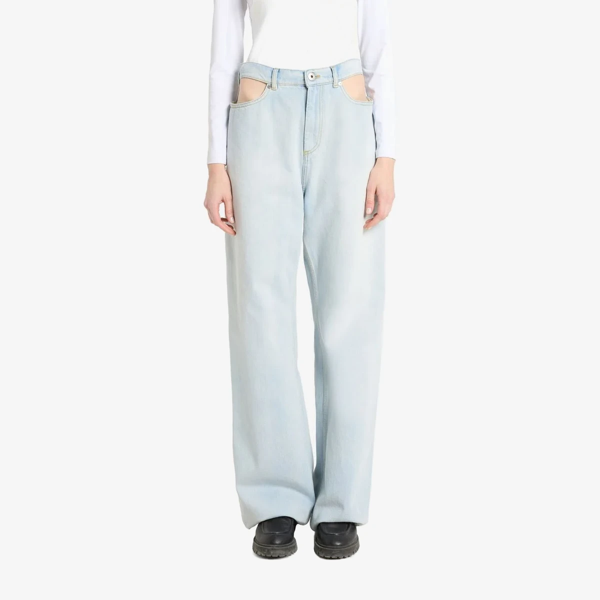 Maison Margiela Wide leg jeans in Blue
