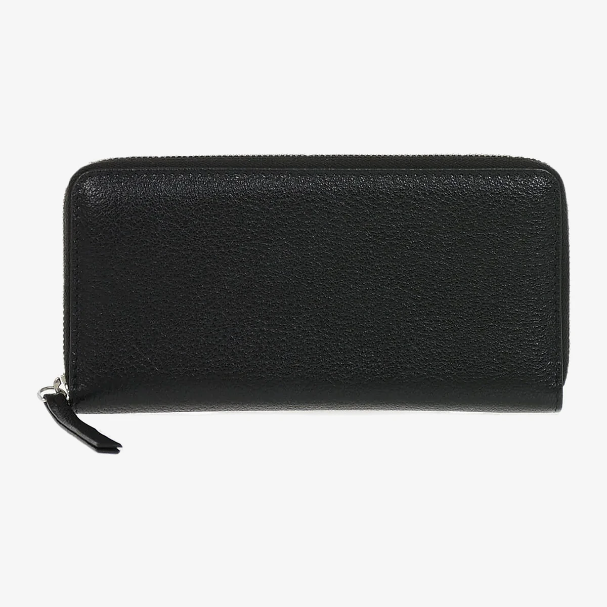 Maison Margiela MM11 Continental Leather Wallet with Zip Closure in Black