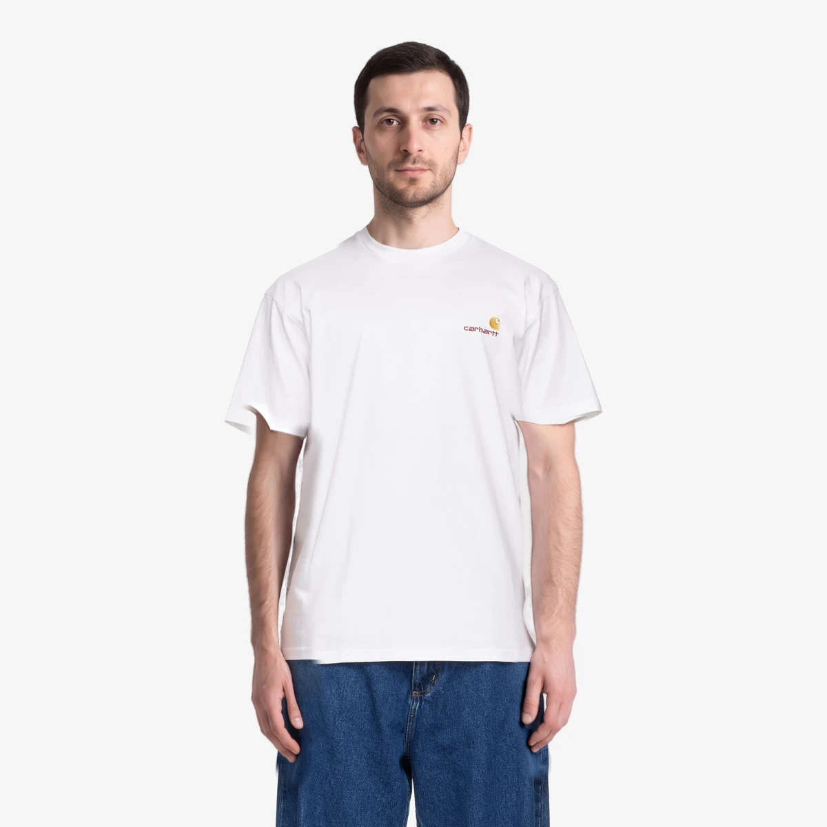 Carhartt WIP White S/S American Script T-shirt in White