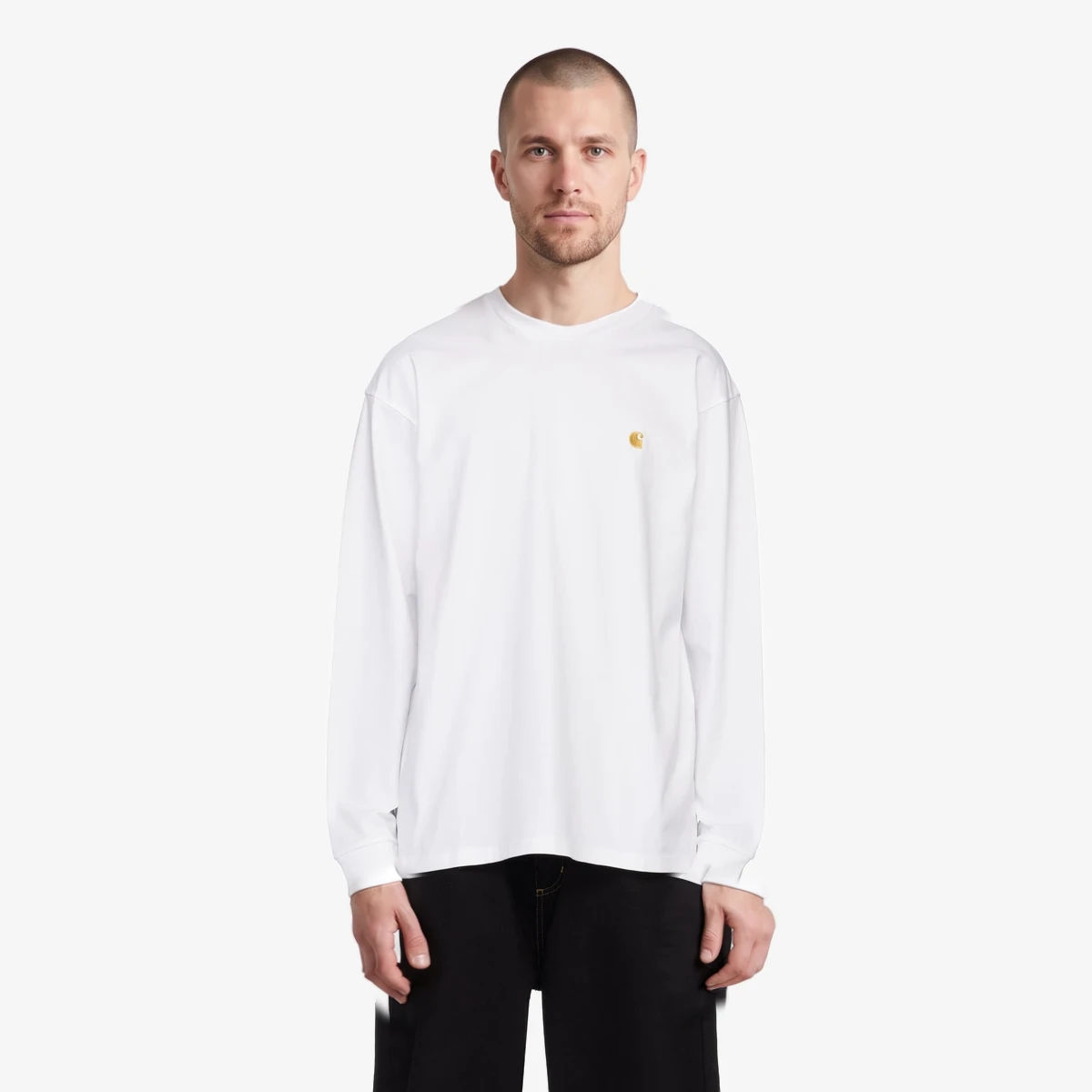 Carhartt WIP White L/S Chase T-shirt in White