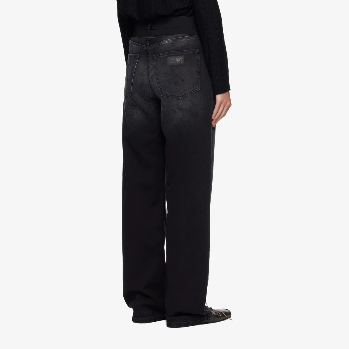 Black Straight-Leg Jeans view 2