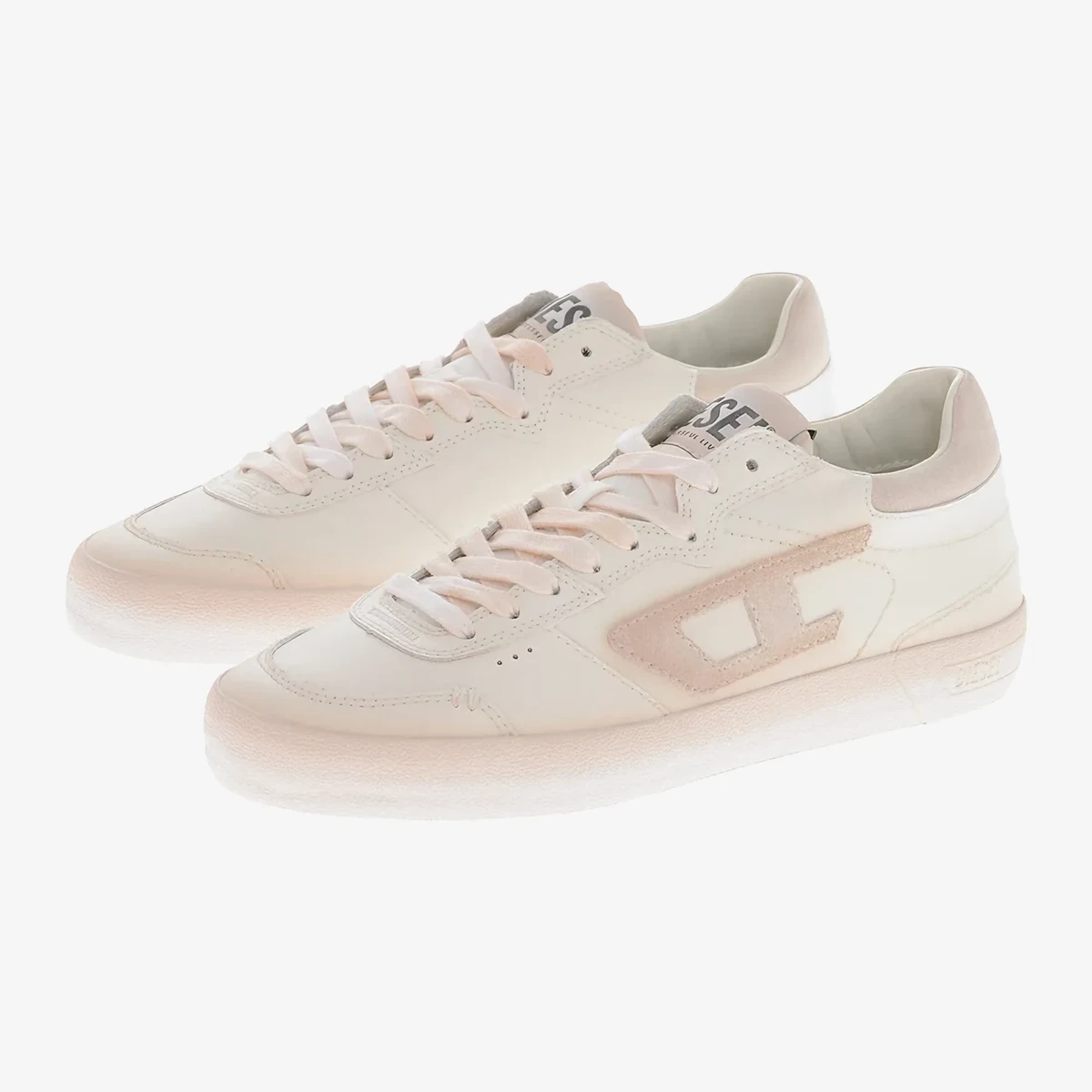 Diesel Leather Low-Top Sneakers S-LEROJI Solid-Color With Tone-On-Tone Monogram in Multicolour