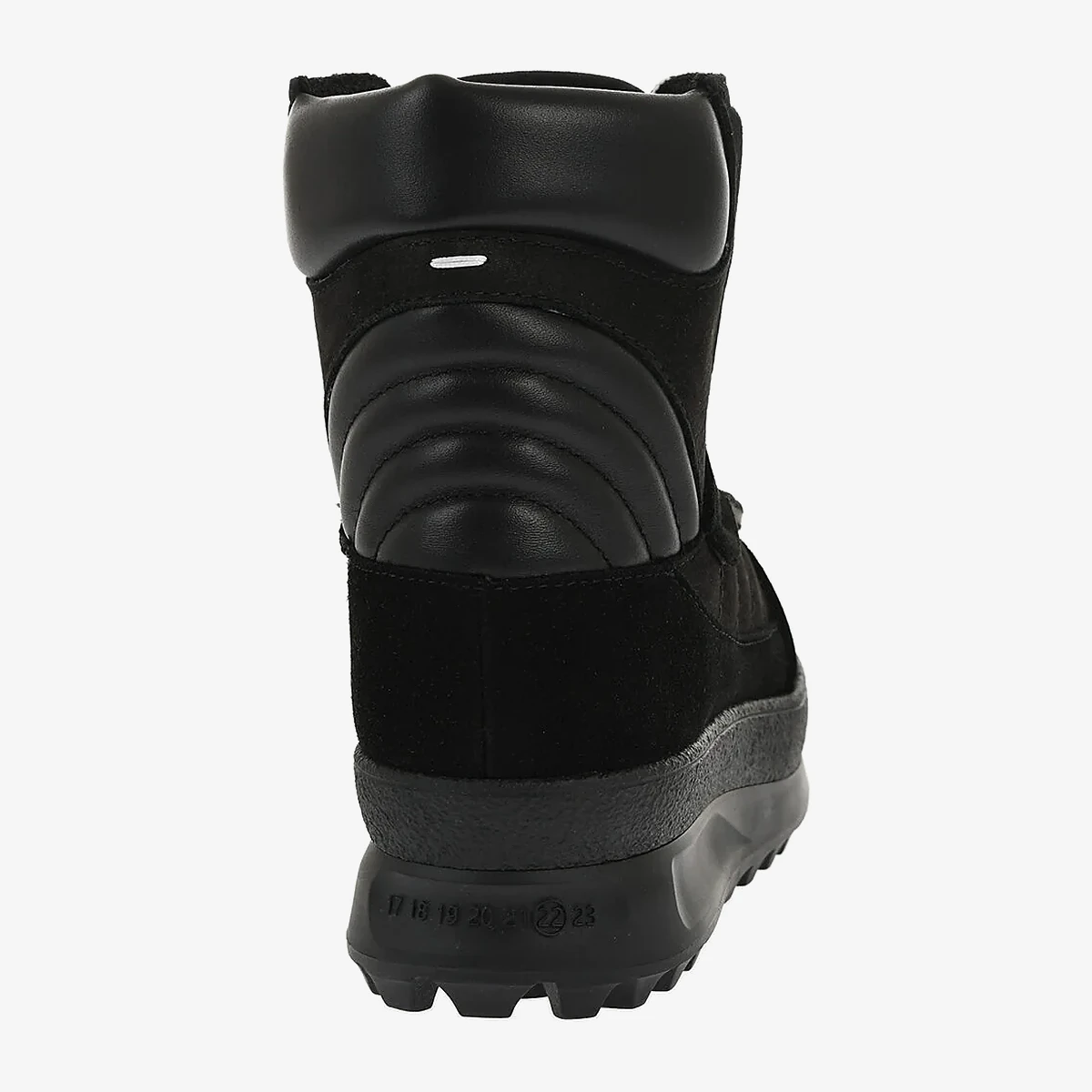 Maison Margiela MM22 High Leather Climber Sneakers with Suede Trims in Black