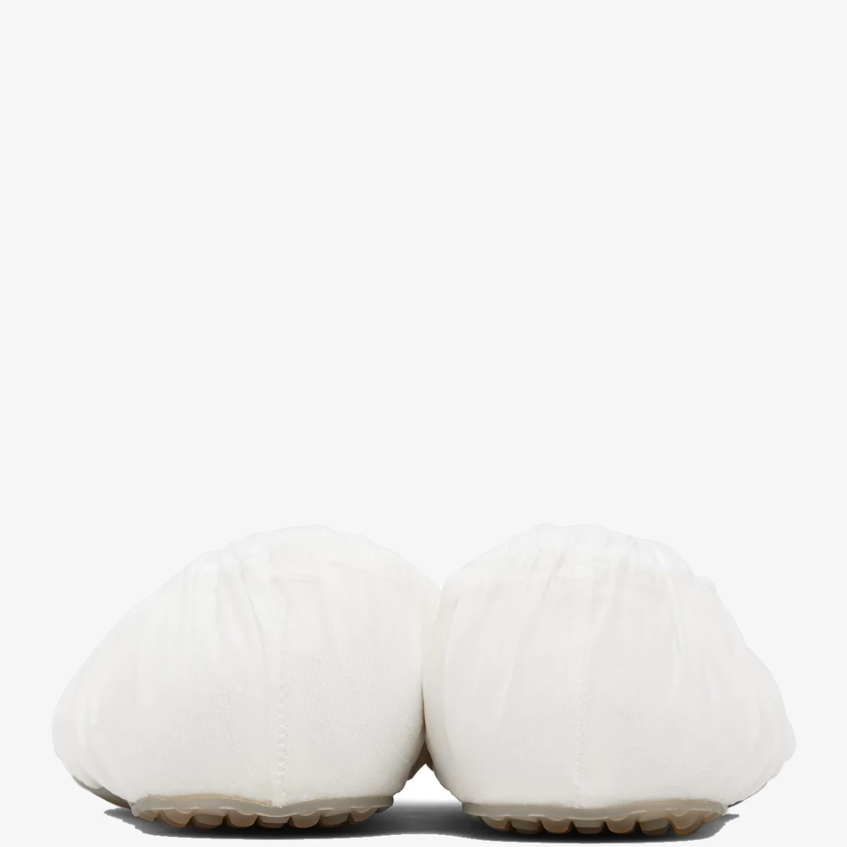 White Layered Ballerina Flats вид 2