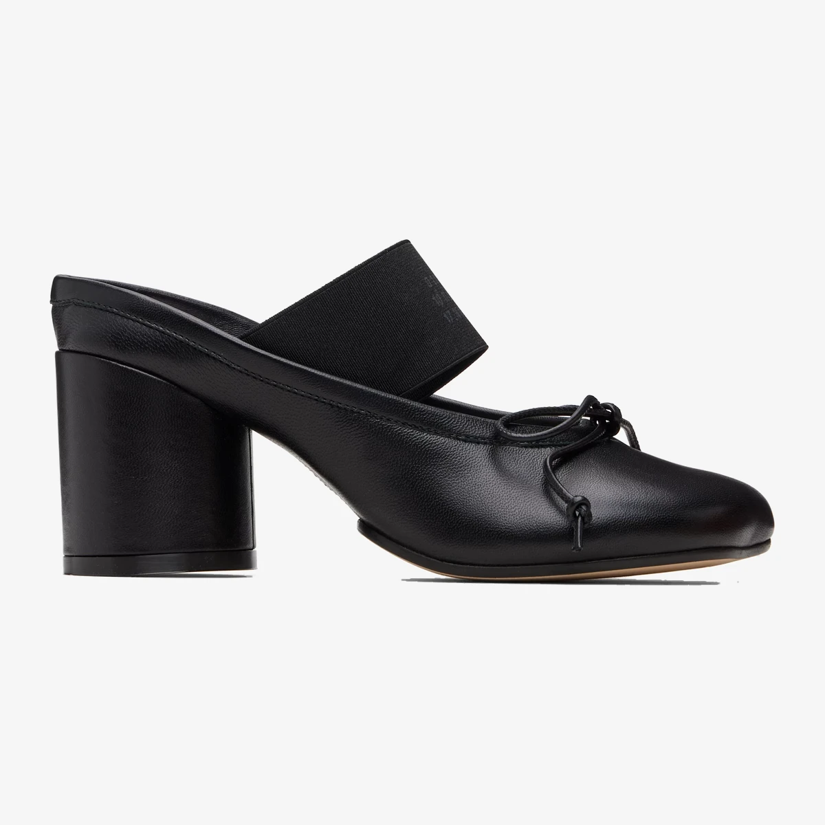 MM6 Maison Margiela Black Anatomic Numeric Sandal Heels in Black