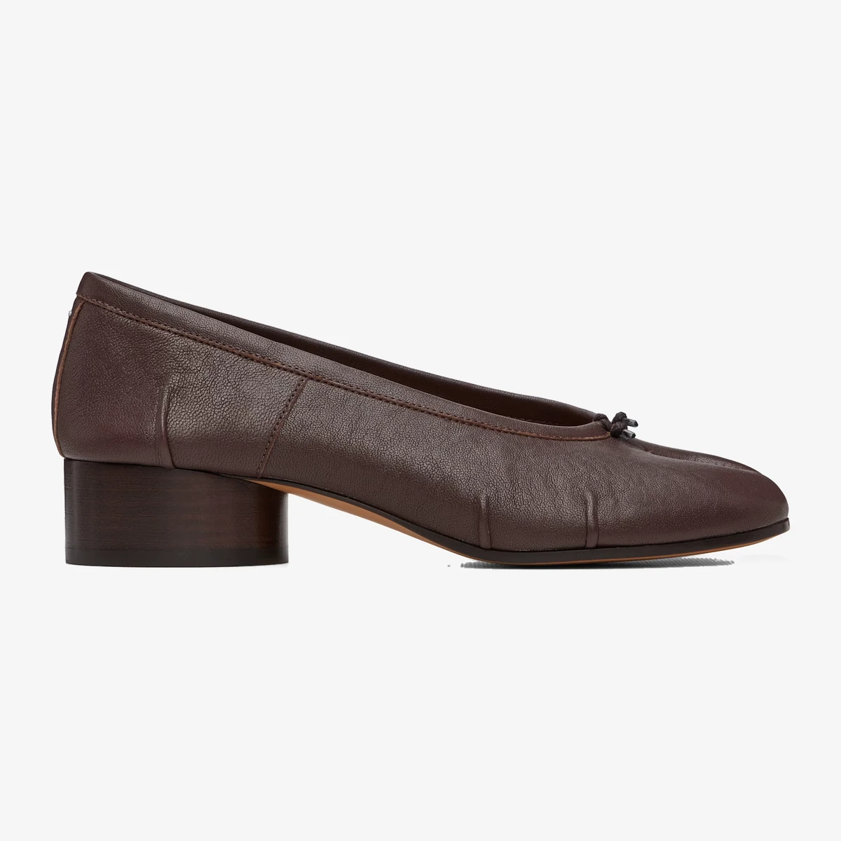 Maison Margiela Brown Tabi Ballerina Heels in Brown