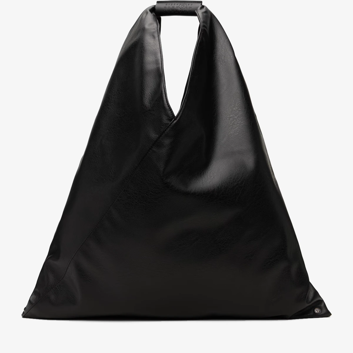 MM6 Maison Margiela Black Classic Triangle Tote in Black