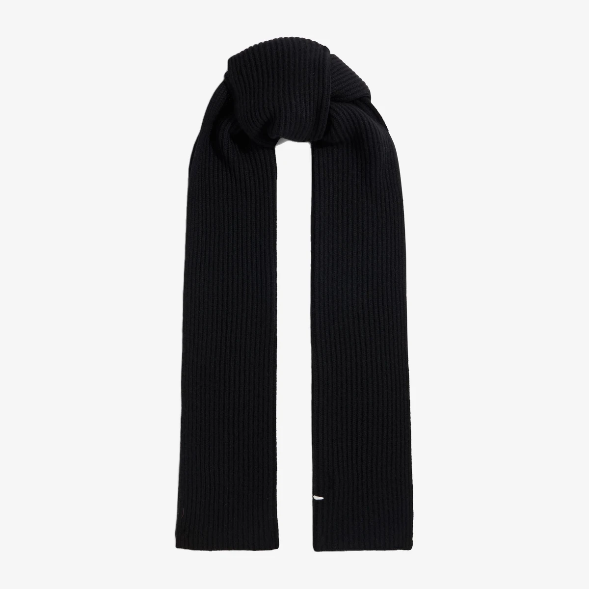 Rag & Bone Downing Ribbed Cashmere Scarf in Black