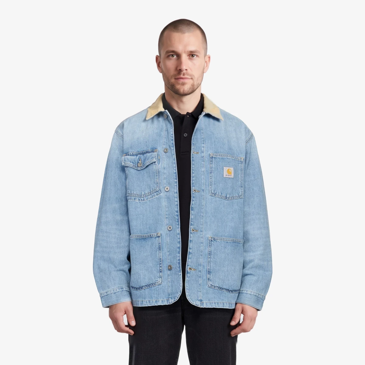 Carhartt WIP Blue Warren Denim Chore Coat in Blue