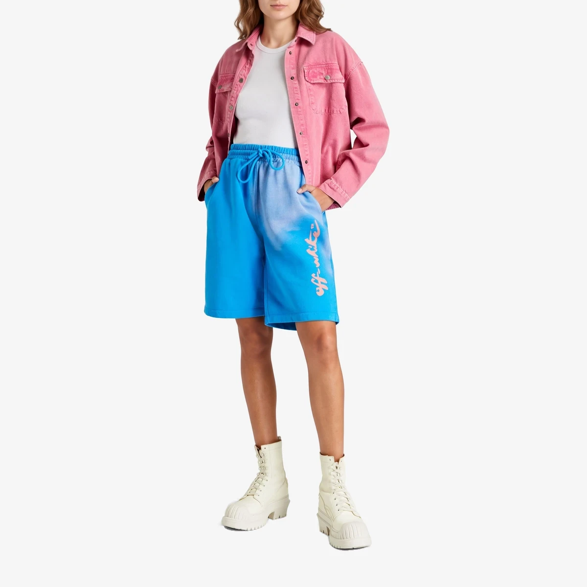 Printed French Cotton-Terry Shorts вид 2