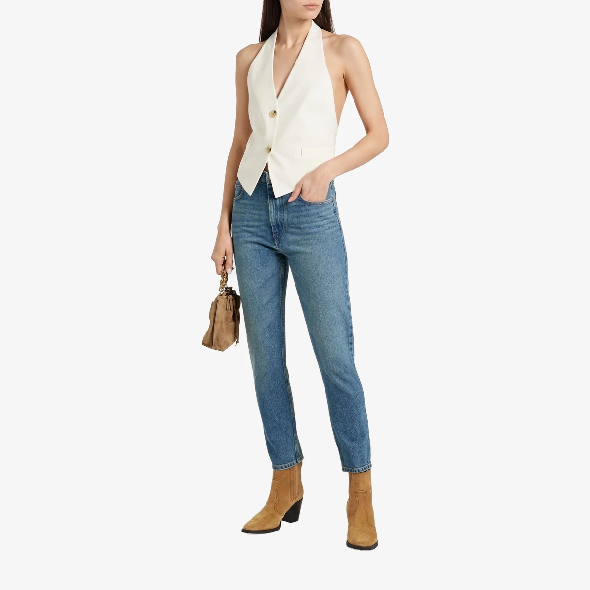 Neaj High-Rise Slim-Leg Jeans view 2