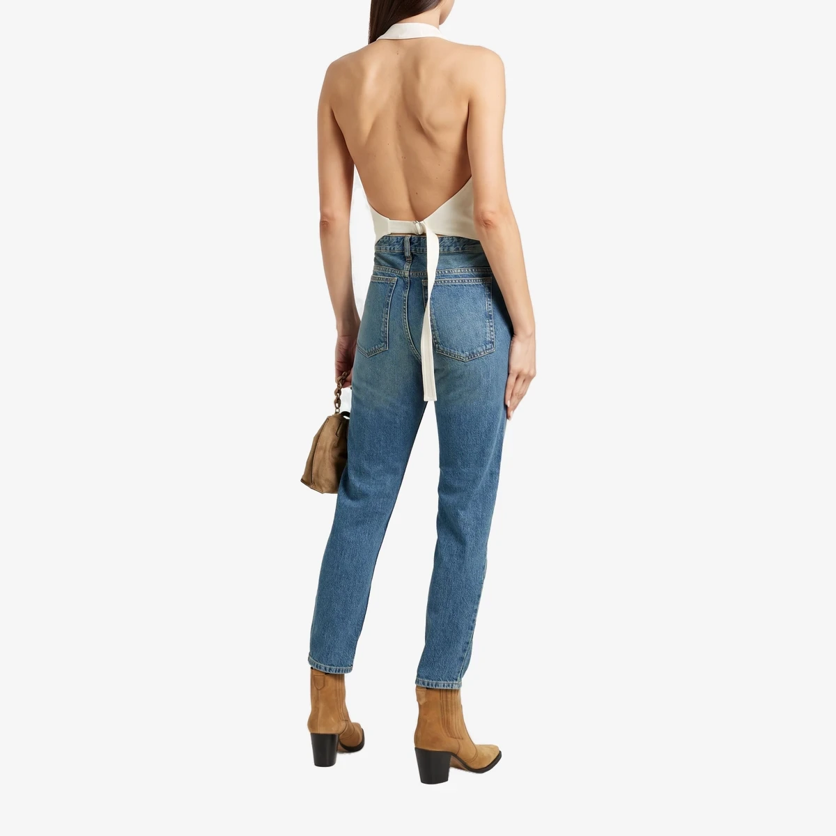 Neaj High-Rise Slim-Leg Jeans view 3
