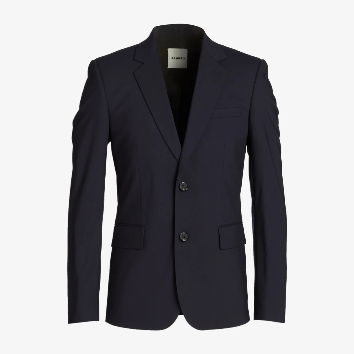 Sandro Wool-Blend Tailored Blazer in Blue