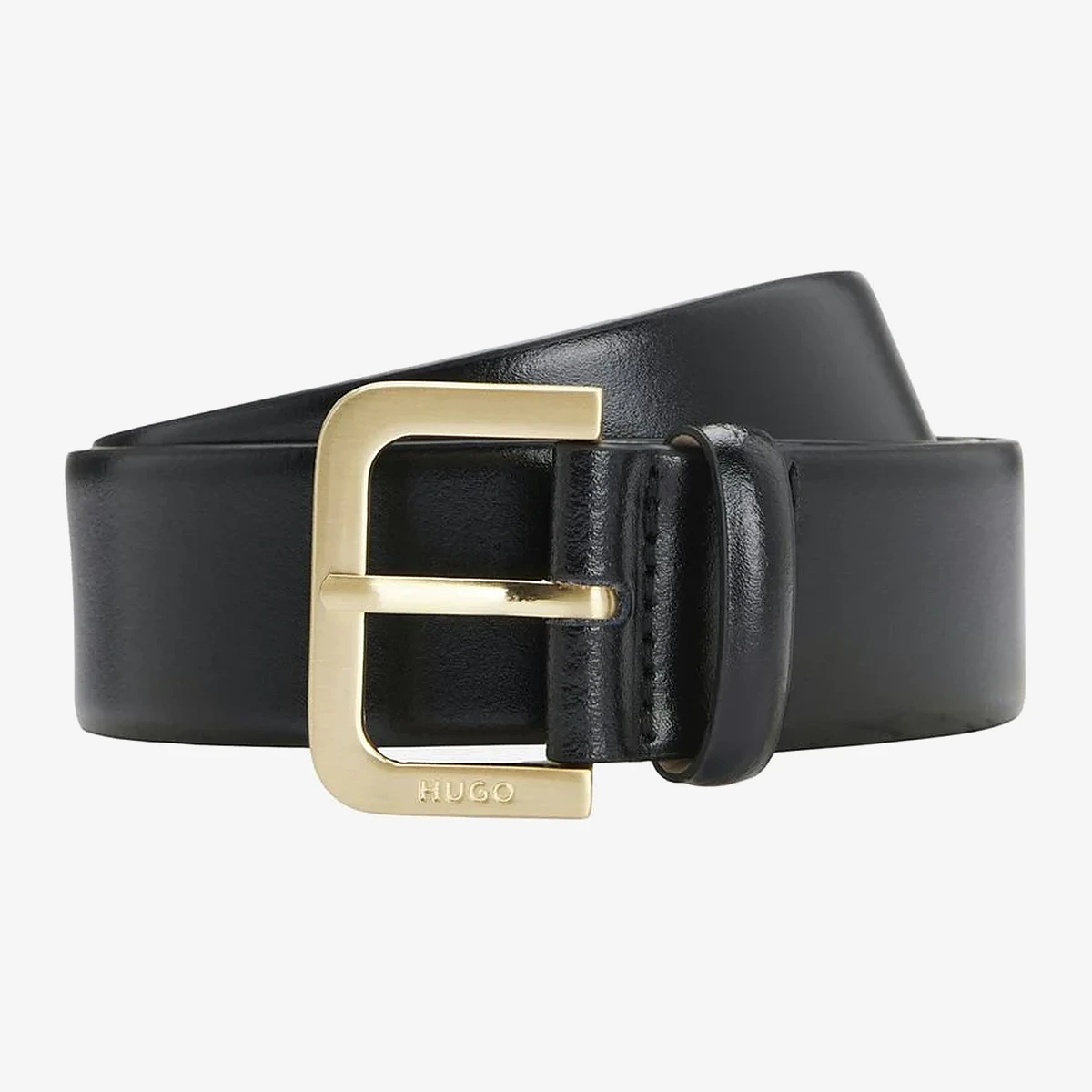 HUGO Leather belt Zana in Black