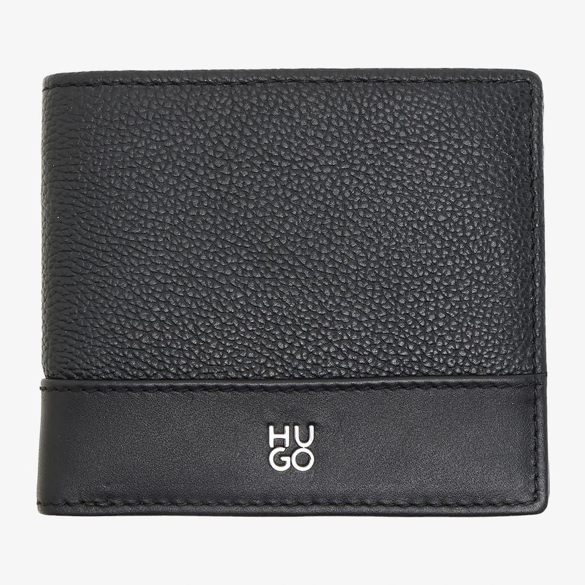 HUGO Leather wallet Quantic_4cc Coin in Black