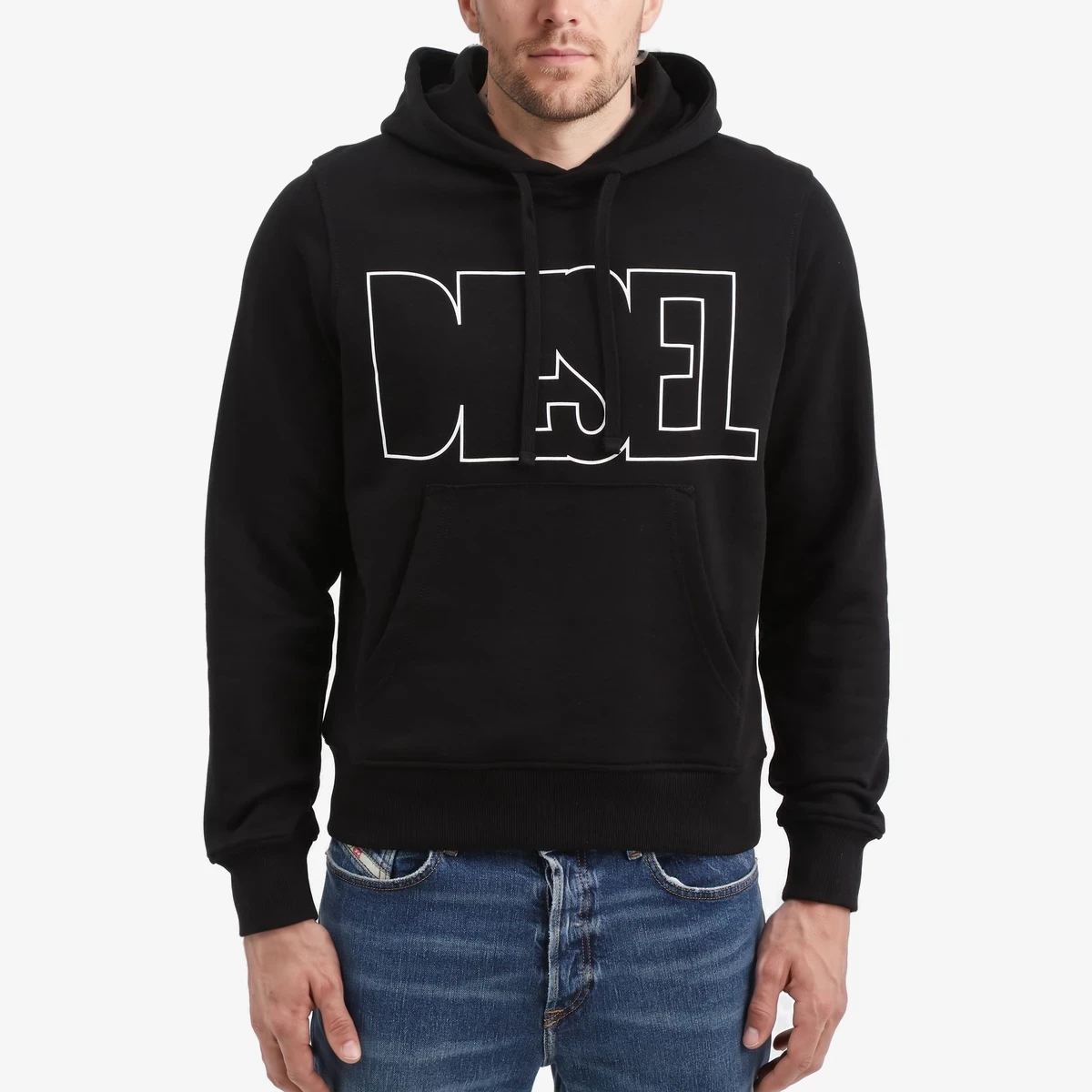 Diesel S-Ginn Cotton Hoodie in Black