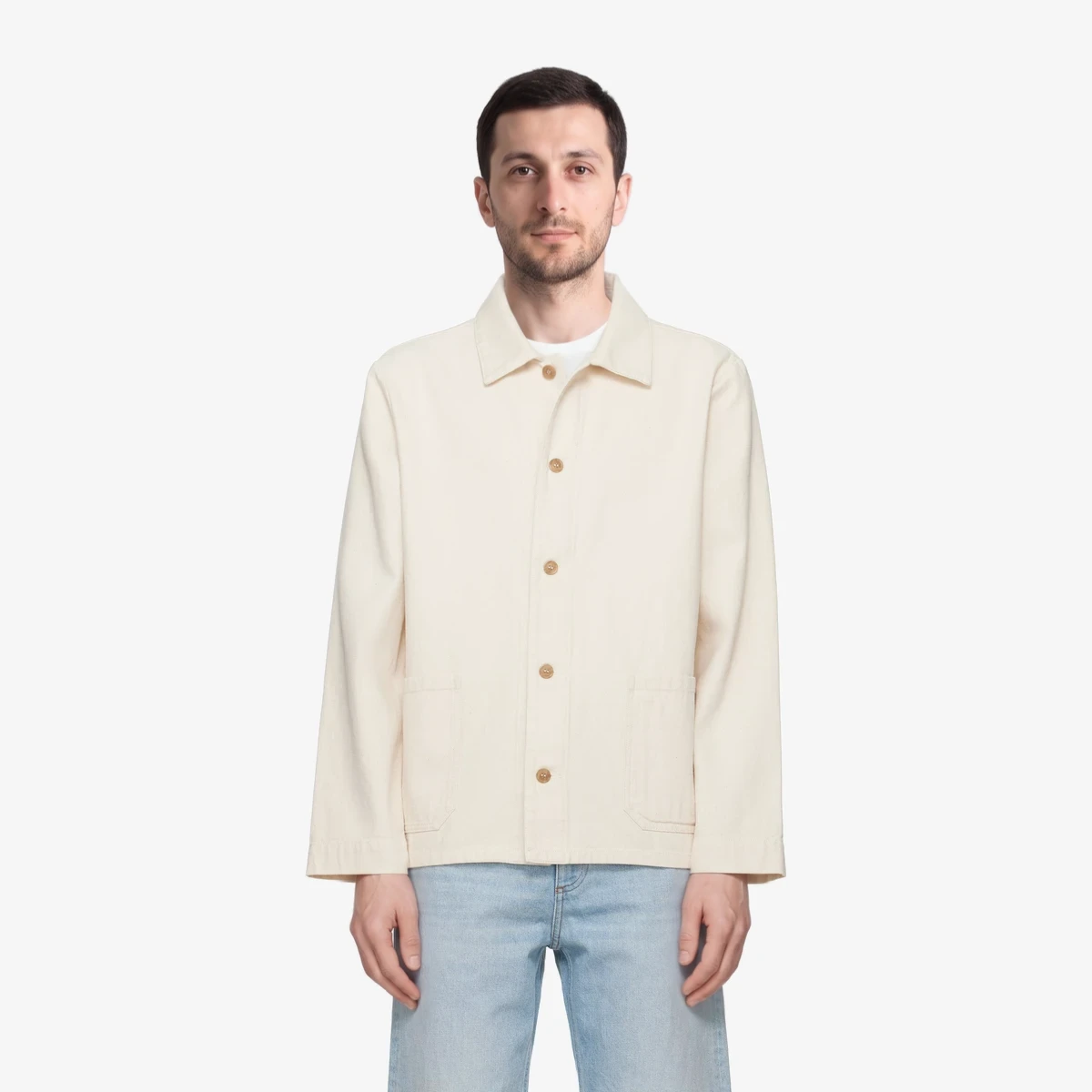 A.P.C. Off-White Kerlouan Denim Jacket in Off-White