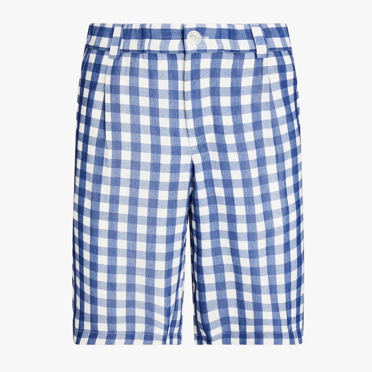 Jacquemus Gelati Gingham Woven Chino Shorts in Blue
