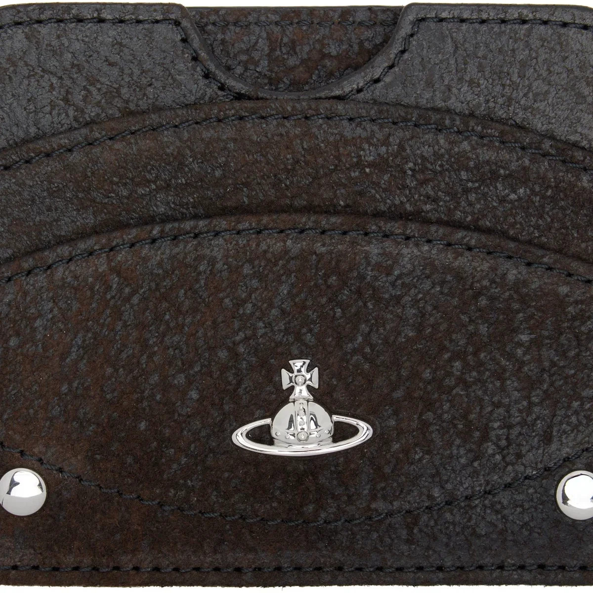 Vivienne Westwood Brown Half Moon Flat Card Holder in Brown