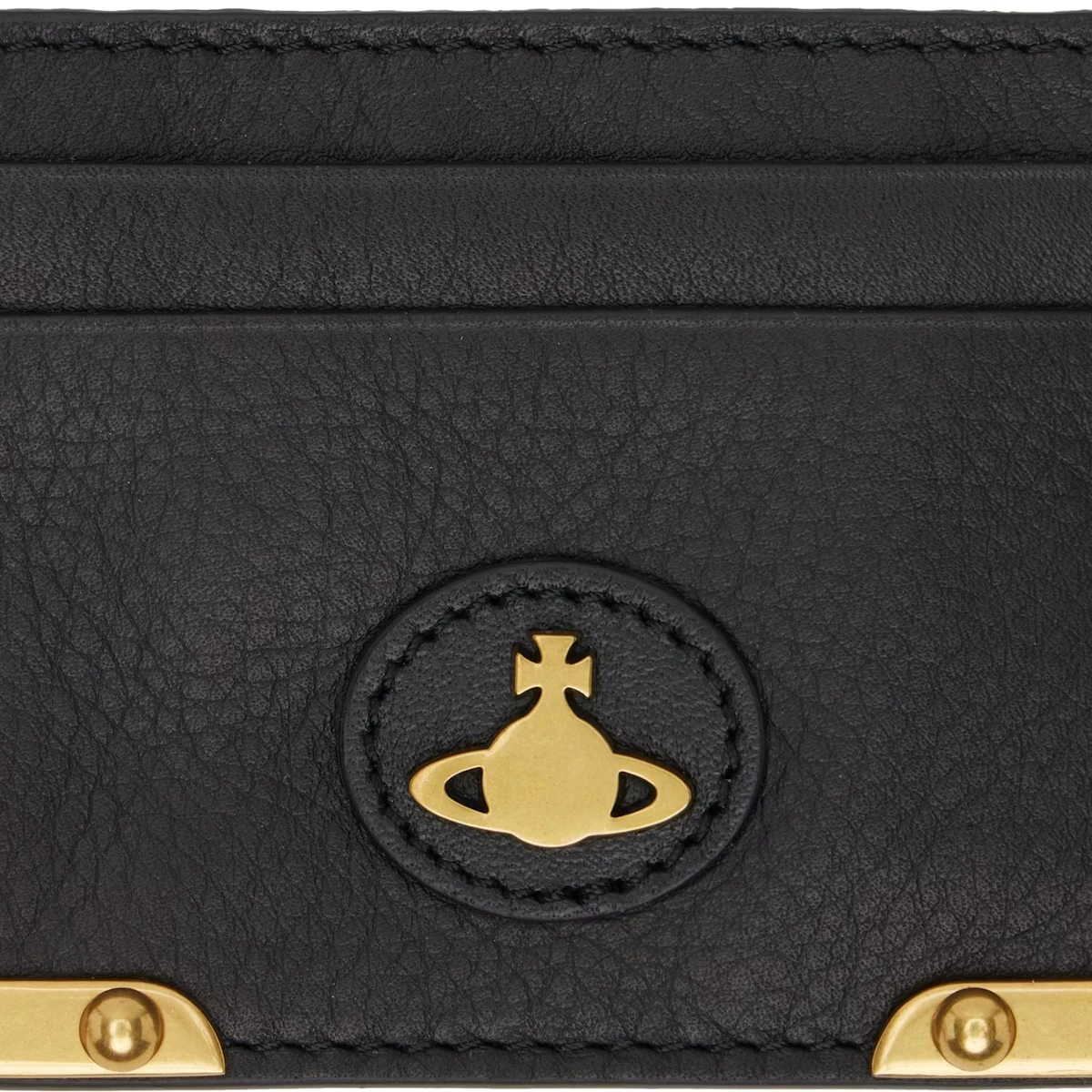 Vivienne Westwood Black Flat Orb Card Holder in Black